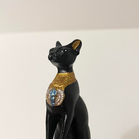 Mini Egyptian Cat Goddess 3 Inch Miniature Resin Statue Figurine - Picture 15 of 16